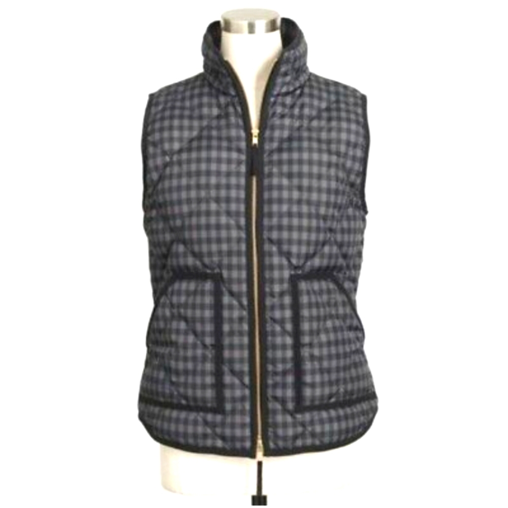 J. Crew Plaid Down Vest